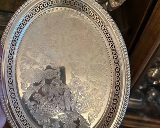 vintage silver-plated tray