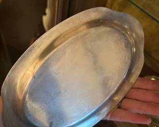oval silver plate