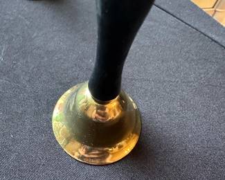 Brass Hand Bell with Black Handle