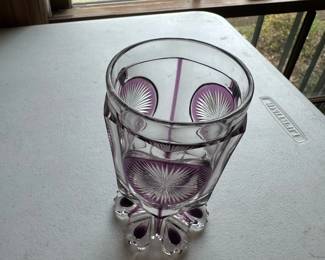 vintage Bohemian glass tumbler