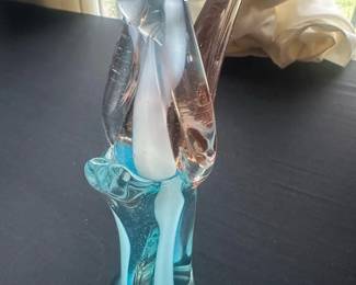Murano Style Blue Glass Angel Figurine