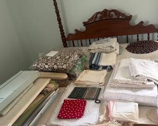 vintage linens, textiles