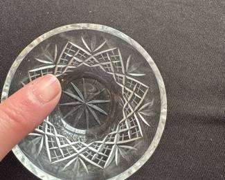 vintage glass trinket dish