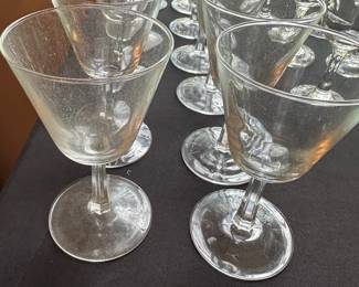 Set of 17 Vintage Crystal Wine Glasses