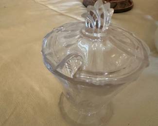 vintage crystal sugar bowl
