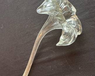 vintage hand-blown glass lily flower