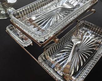 vintage relish tray set