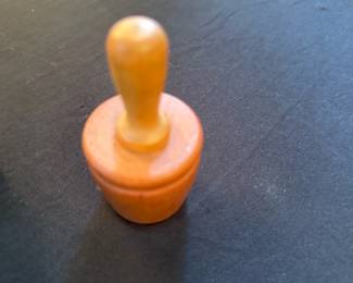 vintage wooden butter mold press