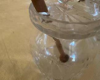 vintage crystal sugar bowl