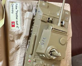 vintage plastic model kit of a German tank 