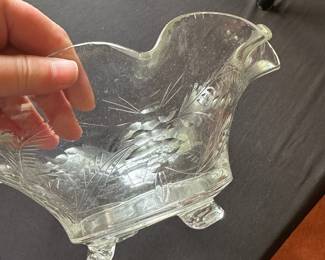 vintage pressed glass bowl