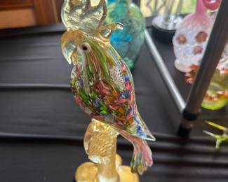 Murano Art Glass Parrot Figure