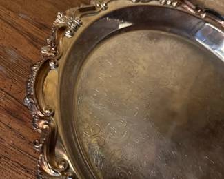  vintage silver-plated serving tray