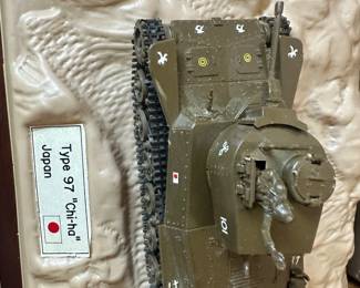 model of a Japanese Type 97 "Chi-ha" medium tank