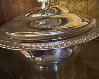 vintage silver-plated chafing dish 