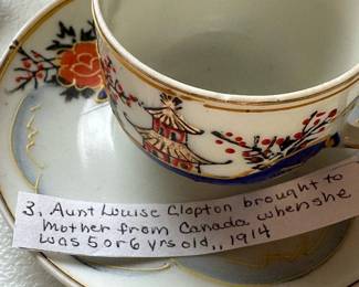 vintage porcelain tea cup and saucer