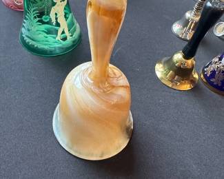 Art Glass Swirled Hand Bell