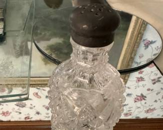 vintage crystal salt shaker