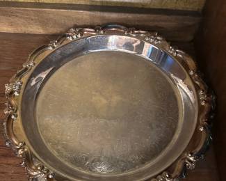  vintage silver-plated serving tray