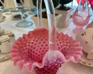 Fenton Cranberry hobnail 