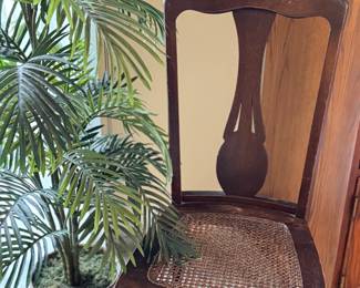 cute little caned antique chair 