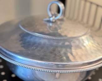 Vintage aluminum covered dish 