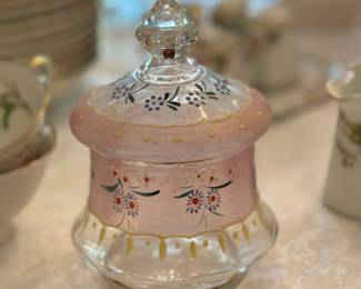 vintage small covered dish 