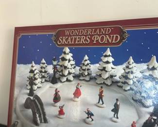 Wonderland Skaters Pond Holiday Decor