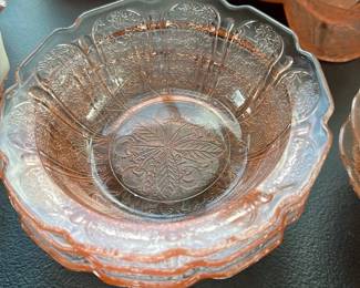 3Pink Depression Glass Bowls