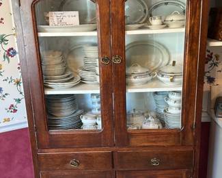 Antique Oak China Cabinet