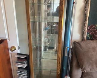 Oak Glass Display Cabinet