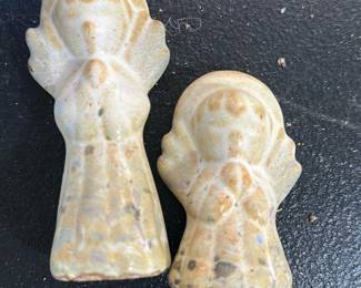Vintage Glazed Angel Figurines Set