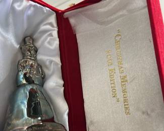 Christmas Memories Silver Bell Figurine