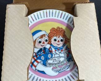Raggedy Ann & Andy Birthday Plate