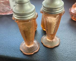 Pink Depression Glass Salt & Pepper