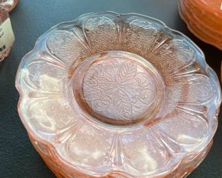 Pink Depression Glass Dessert Plates