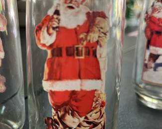 Vintage Coca-Cola Santa Glass