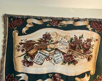 Throw Hanging Blanket Musical Print