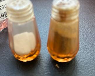 Pink Depression Glass Salt & Pepper