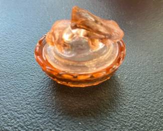 Vintage Pink Depression Glass bunny