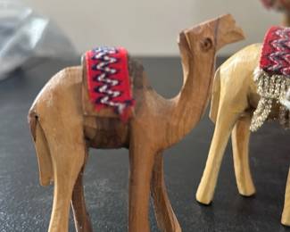 Handcarved Wooden Camel Figurine