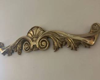 Ornate Brass Wall Decor Accent