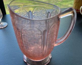 Pink Depression Glass Pitcher