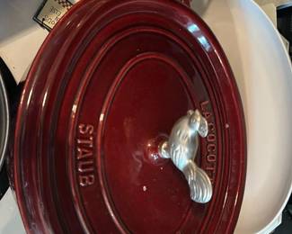 Staub Red Cast Iron Dutch Oven
