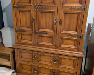 Vintage tall dresser (matching mirrored dresser also for sale)