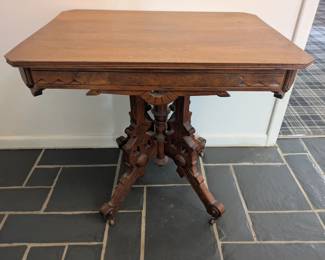 Antique Carved Parlor Table