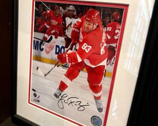 Red Wings:  Johan Franzen  - autographed/framed