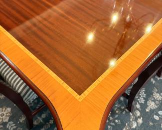 Another view of the Stickley dining table by John Widdicomb - excellent condition with 2 leaves with no fading (10'2" x 49") with both of the 19" leaves in