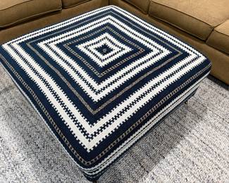 41" square ottoman - upholstered - on casters