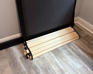 Twin bed (headboard, footboard and side with slats - no boxspring needed)